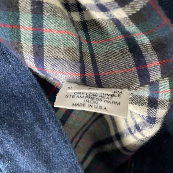 Vintage Tanner Country Denim Jacket Medium With Plaid Lining & Button Front - Picture 11 of 12